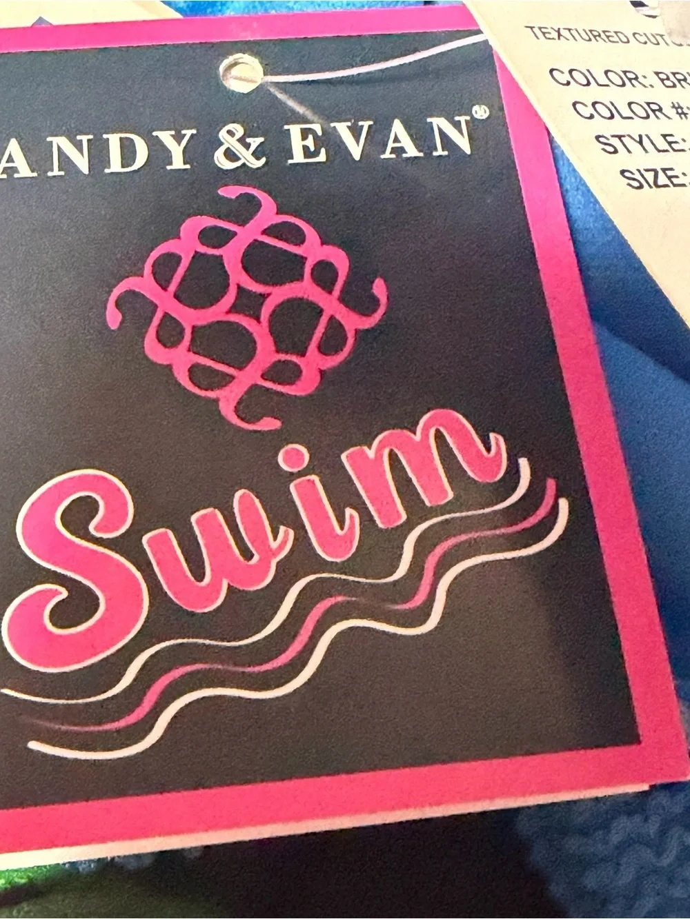 NWT Andy & Evan Girls Textured Cutout Swimsuit Size L 12/14 Blue Purple